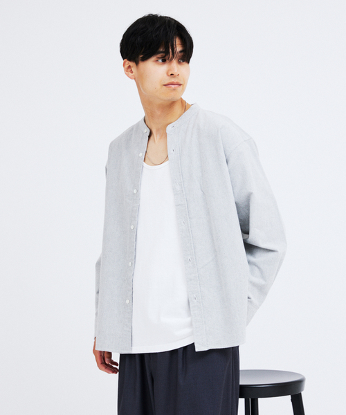 セール】パターン バンド フランネル シャツ（シャツ/ブラウス