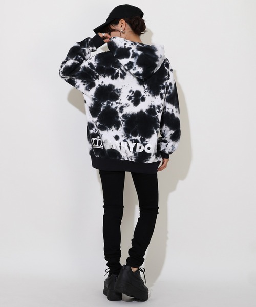BABYDOLL(ベビードール)の「親子お揃い タイダイパーカー 0840A(パーカー・レディース・ブラック・S/L/XL/M)」の5枚目の写真