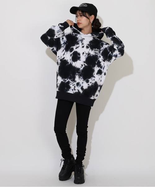 BABYDOLL(ベビードール)の「親子お揃い タイダイパーカー 0840A(パーカー・レディース・ブラック・S/L/XL/M)」の10枚目の写真