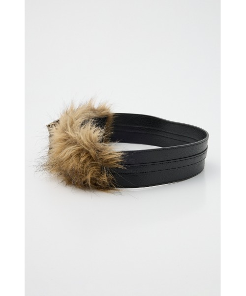 LAGUA GEM（ラグアジェム）の「FAUX FUR DOCKING ベルト（ベルト・レディース・ブラック・FREE）」の4枚目の写真