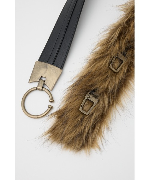 LAGUA GEM（ラグアジェム）の「FAUX FUR DOCKING ベルト（ベルト・レディース・ブラック・FREE）」の7枚目の写真