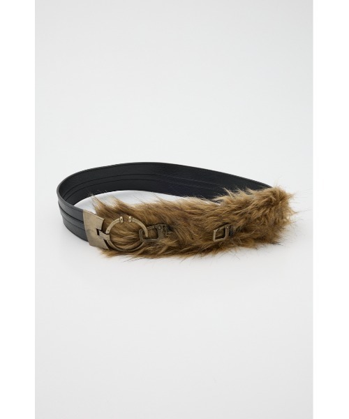 LAGUA GEM（ラグアジェム）の「FAUX FUR DOCKING ベルト（ベルト・レディース・ブラック・FREE）」の8枚目の写真