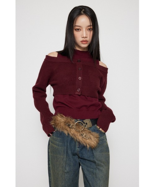 LAGUA GEM（ラグアジェム）の「FAUX FUR DOCKING ベルト（ベルト・レディース・ブラック・FREE）」の9枚目の写真