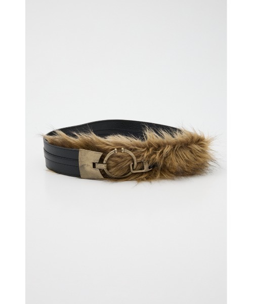 LAGUA GEM（ラグアジェム）の「FAUX FUR DOCKING ベルト（ベルト・レディース・ブラック・FREE）」の2枚目の写真
