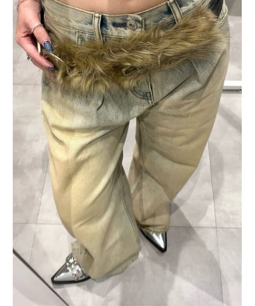 LAGUA GEM（ラグアジェム）の「FAUX FUR DOCKING ベルト（ベルト・レディース・ブラック・FREE）」の11枚目の写真