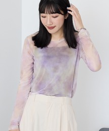 AMERICAN HOLIC | ニュアンス柄プリントシアープルオーバー(Tシャツ/カットソー)