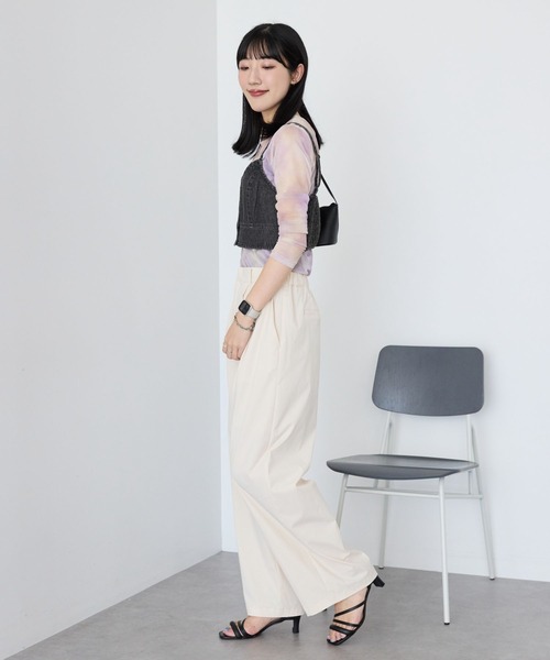 AMERICAN HOLIC（アメリカンホリック）の「ニュアンス柄プリントシアープルオーバー（Tシャツ/カットソー・レディース・グレー/パープル・L/M）」の8枚目の写真