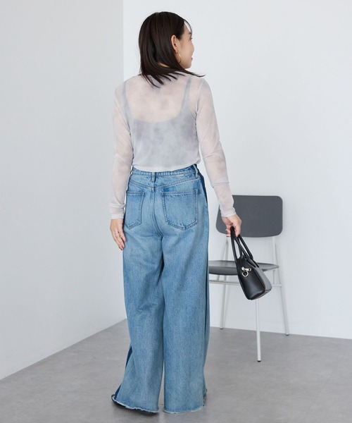 AMERICAN HOLIC（アメリカンホリック）の「ニュアンス柄プリントシアープルオーバー（Tシャツ/カットソー・レディース・グレー/パープル・L/M）」の14枚目の写真