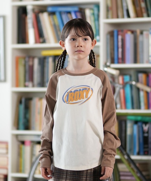 セール】ROXY/ロキシー 長袖 Tシャツ ロンT キッズ ラグラン ラウンド