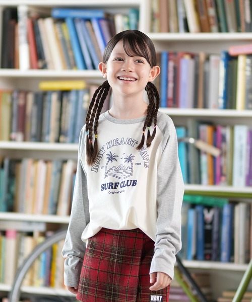 セール】ROXY/ロキシー 長袖 Tシャツ ロンT キッズ ラグラン ラウンド