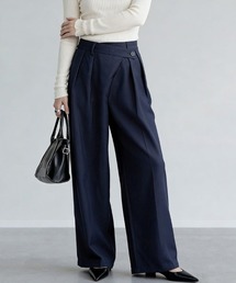 ONEP STAR（ワンピスター）の「アシメトリーボタンワイドパンツ（スラックス）」