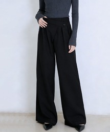 ONEP STAR（ワンピスター）の「アシメトリーボタンワイドパンツ（スラックス）」