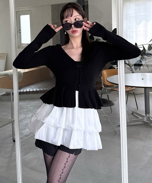 ドッキングペプラムニットアンサンブル（アンサンブル）｜ROYAL PARTY