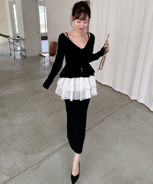 ドッキングペプラムニットアンサンブル（アンサンブル）｜ROYAL PARTY