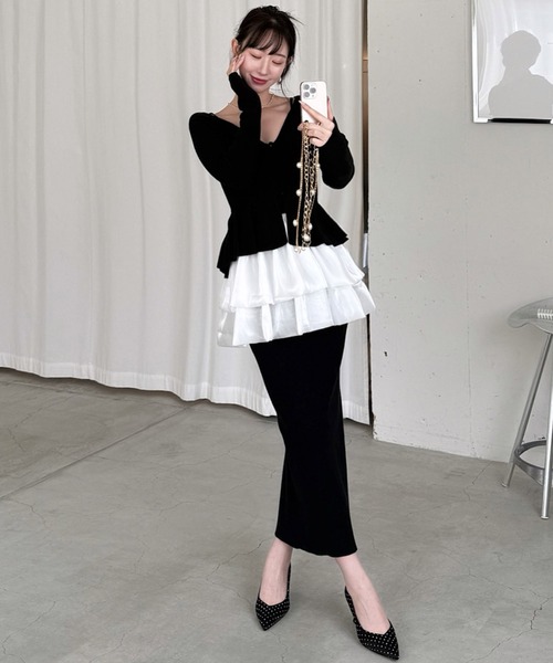 ドッキングペプラムニットアンサンブル（アンサンブル）｜ROYAL PARTY