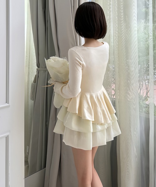 partyドッキングペプラムニットアンサンブル ドッキングペプラムニットアンサンブル｜ROYAL PARTY ロイヤル