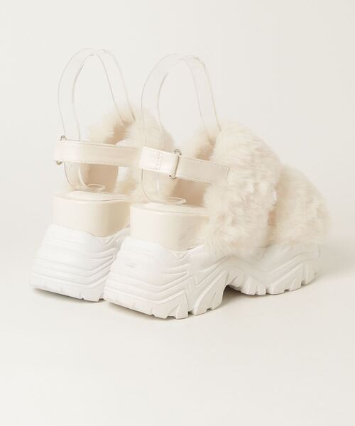 LOVEHUNTER（ラブハンター）の「LOVE HUNTER/ボリュームファー ダブルベルト スニーカーサンダル(2243)（サンダル・レディース・ブラック/アイボリー・M/L/LL/S）」の10枚目の写真