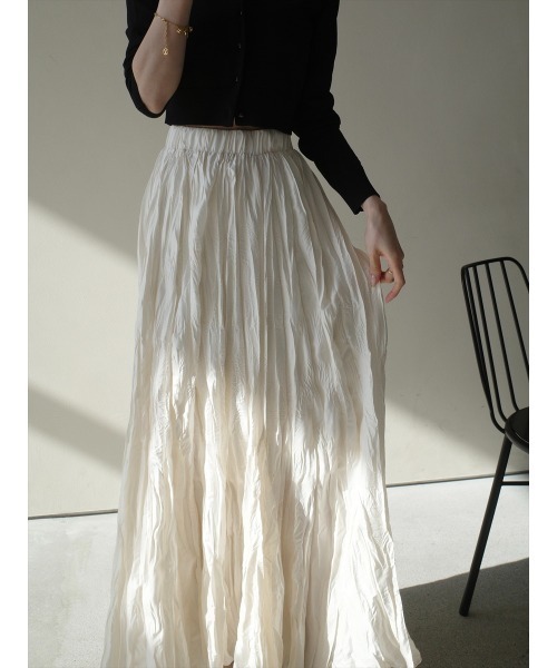 amel（エイメル）の「【RE ARRIVAL】ワッシャーボリュームロングスカート/アイボリー（スカート・レディース・アイボリー・FREE）」の10枚目の写真