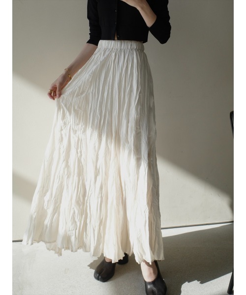 amel（エイメル）の「【RE ARRIVAL】ワッシャーボリュームロングスカート/アイボリー（スカート・レディース・アイボリー・FREE）」の13枚目の写真