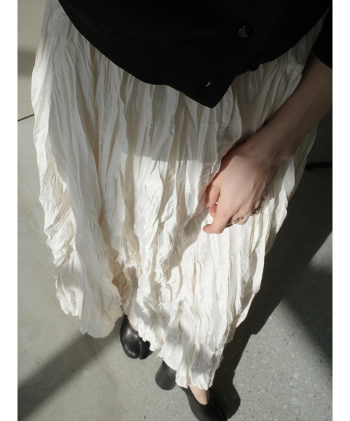 amel（エイメル）の「【RE ARRIVAL】ワッシャーボリュームロングスカート/アイボリー（スカート・レディース・アイボリー・FREE）」の19枚目の写真