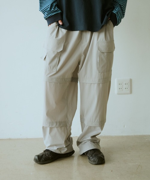 BROKEN BASE(ブロークンベース)の「Utility Nylon Pants(その他パンツ・メンズ・ライトグレー/ブラック・MEDIUM/LARGE)」の2枚目の写真