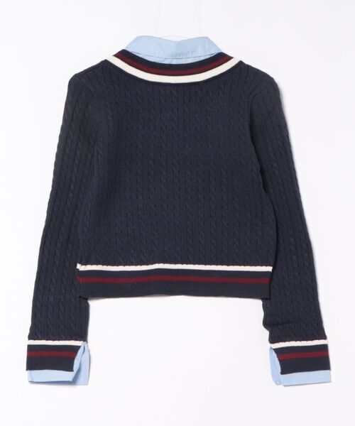GORGE(ゴージ)の「《ドッキング×フェイクレイヤード》レディース 細ケーブル ニット セーター 春秋冬(ニット/セーター・レディース・ネイビー/グレー/ブラウン/アイボリー・F)」の18枚目の写真