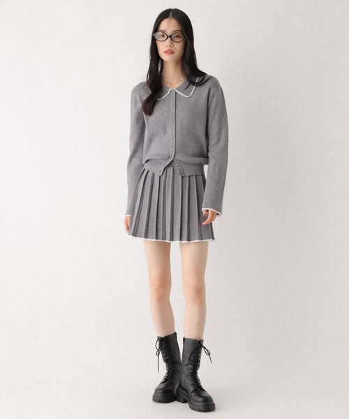 Heather(ヘザー)の「レースプリーツミニスカート 599203(スカート・レディース・ネイビー/グレー/アイボリー・FREE)」の13枚目の写真