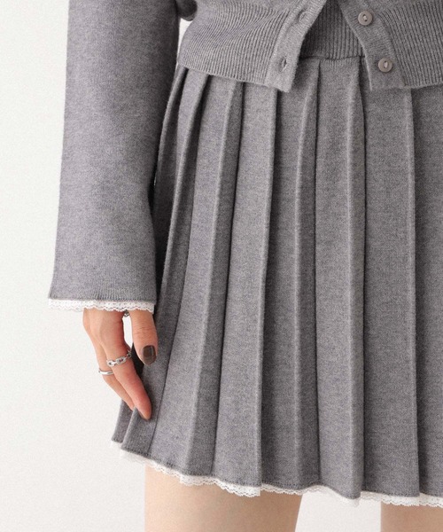 Heather(ヘザー)の「レースプリーツミニスカート 599203(スカート・レディース・ネイビー/グレー/アイボリー・FREE)」の17枚目の写真