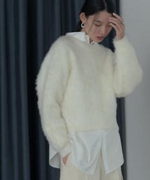 GALLEST | ドロップショルダーシャギーニット(ニット/セーター)