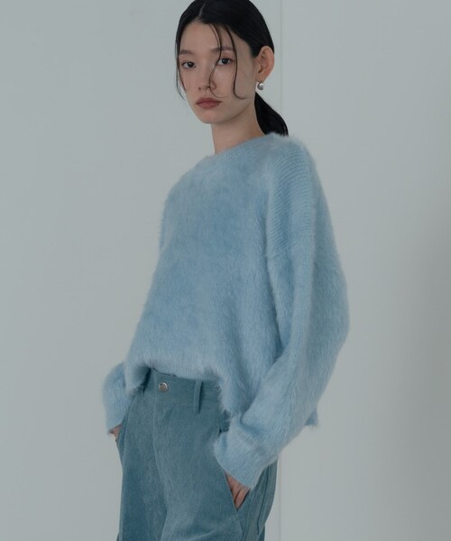 GALLEST(ギャレスト)の「ドロップショルダーシャギーニット(ニット/セーター・レディース・ライトグレー/ホワイト/サックスブルー/ピンク系・38)」の11枚目の写真