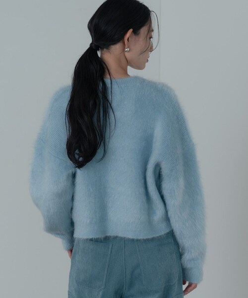 GALLEST(ギャレスト)の「ドロップショルダーシャギーニット(ニット/セーター・レディース・ライトグレー/ホワイト/サックスブルー/ピンク系・38)」の12枚目の写真