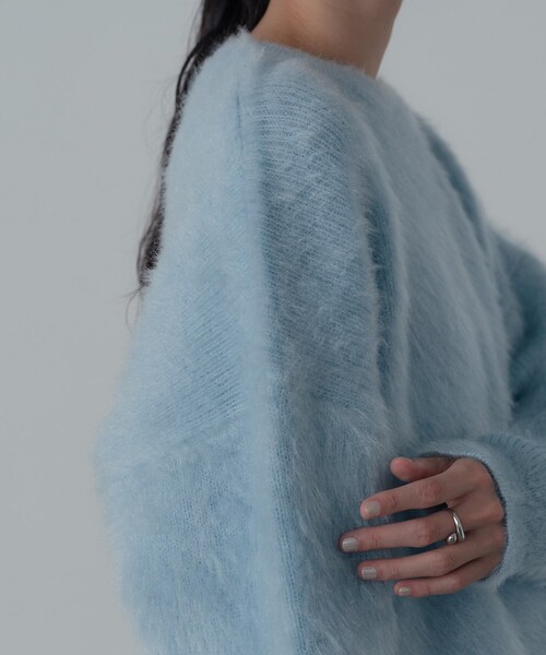 GALLEST(ギャレスト)の「ドロップショルダーシャギーニット(ニット/セーター・レディース・ライトグレー/ホワイト/サックスブルー/ピンク系・38)」の13枚目の写真