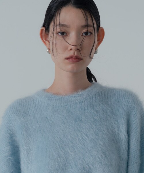 セール】ドロップショルダーシャギーニット（ニット/セーター