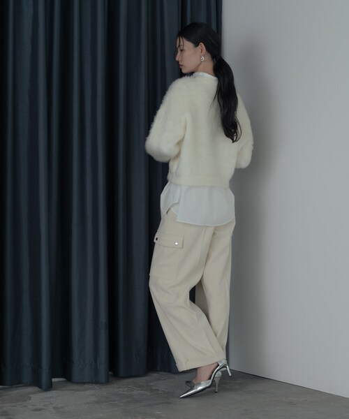 GALLEST(ギャレスト)の「ドロップショルダーシャギーニット(ニット/セーター・レディース・ライトグレー/ホワイト/サックスブルー/ピンク系・38)」の21枚目の写真