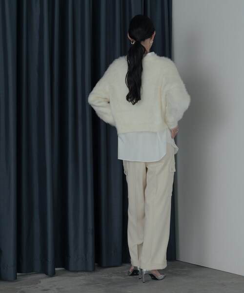 GALLEST(ギャレスト)の「ドロップショルダーシャギーニット(ニット/セーター・レディース・ライトグレー/ホワイト/サックスブルー/ピンク系・38)」の22枚目の写真