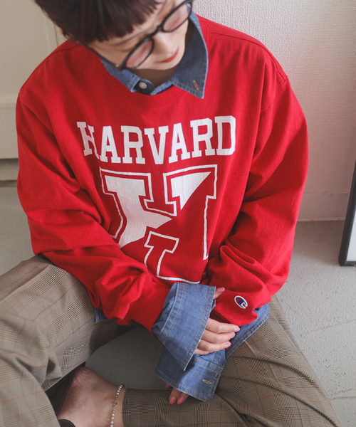 Spick & Span(スピックアンドスパン)の「Champion/チャンピオン LONG SLEEVE TSH(Tシャツ/カットソー・レディース・レッド/ネイビー・MEDIUM)」の2枚目の写真