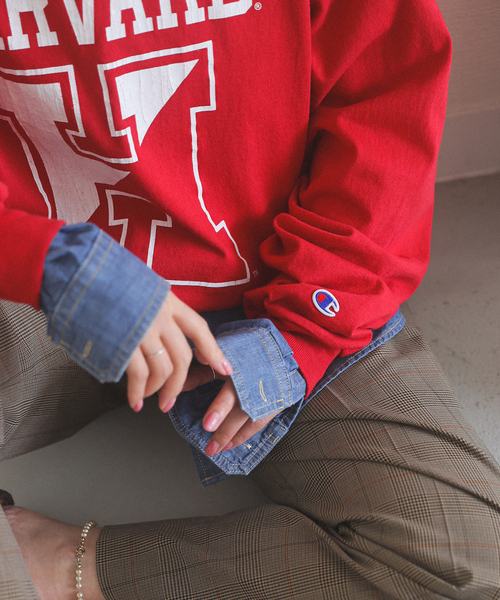 Spick & Span(スピックアンドスパン)の「Champion/チャンピオン LONG SLEEVE TSH(Tシャツ/カットソー・レディース・レッド/ネイビー・MEDIUM)」の12枚目の写真