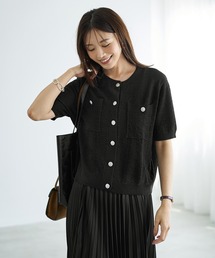 STYLE DELI（スタイルデリ）の「表面感のあるノーカラージャケット風カーデtops（カーディガン/ボレロ）」