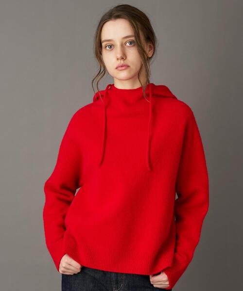 DRESSTERIOR（ドレステリア）の「カシミヤブレンドフードニット（ニット/セーター・レディース・イエロー系その他/ライトブルー/ワインレッド/ナチュラル/ライトグレー・36/34/38）」の5枚目の写真