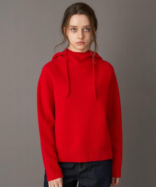 DRESSTERIOR（ドレステリア）の「カシミヤブレンドフードニット（ニット/セーター・レディース・イエロー系その他/ライトブルー/ワインレッド/ナチュラル/ライトグレー・36/34/38）」の12枚目の写真