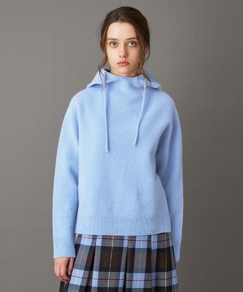 DRESSTERIOR（ドレステリア）の「カシミヤブレンドフードニット（ニット/セーター・レディース・イエロー系その他/ライトブルー/ワインレッド/ナチュラル/ライトグレー・36/34/38）」の8枚目の写真