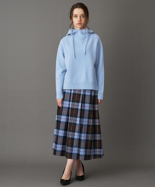 DRESSTERIOR（ドレステリア）の「カシミヤブレンドフードニット（ニット/セーター・レディース・イエロー系その他/ライトブルー/ワインレッド/ナチュラル/ライトグレー・36/34/38）」の6枚目の写真