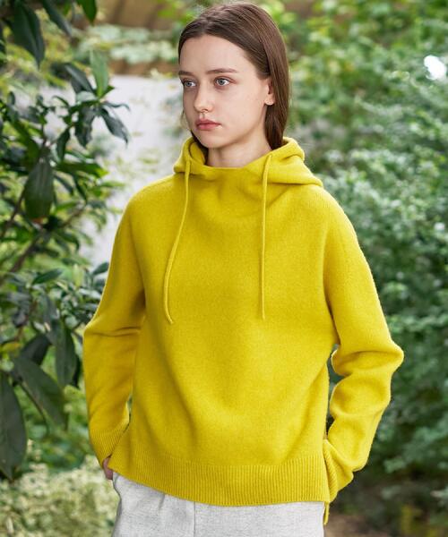 DRESSTERIOR（ドレステリア）の「カシミヤブレンドフードニット（ニット/セーター・レディース・イエロー系その他/ライトブルー/ワインレッド/ナチュラル/ライトグレー・36/34/38）」の22枚目の写真