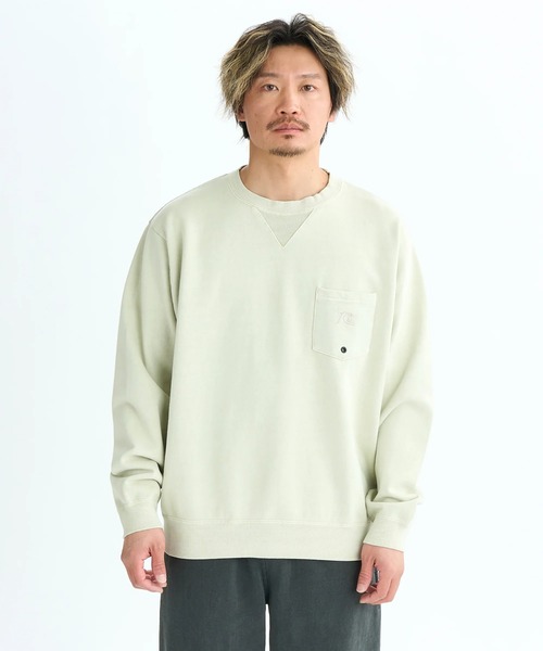セール】PG DNA SWEAT CREW /クイックシルバー胸ポケットワンポイント