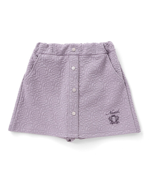 セール】【お揃い】バラ柄切り替えカットキルトキュロット(110~150cm