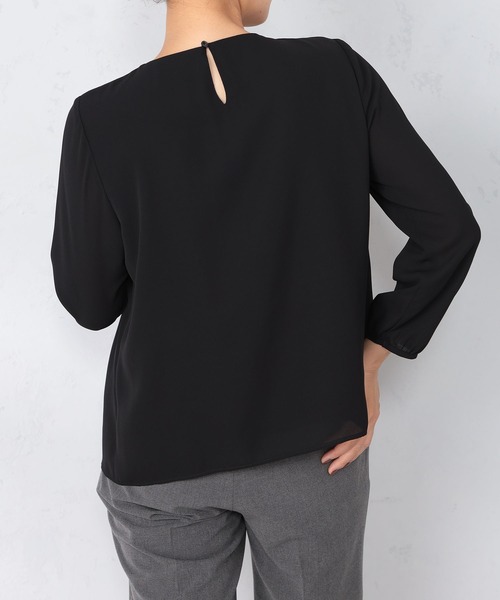 GALLORIA(ギャローリア)の「洗濯機で洗える レースタックブラウス(シャツ/ブラウス・レディース・アイボリー/ブラック・S/M/L/LL)」の10枚目の写真