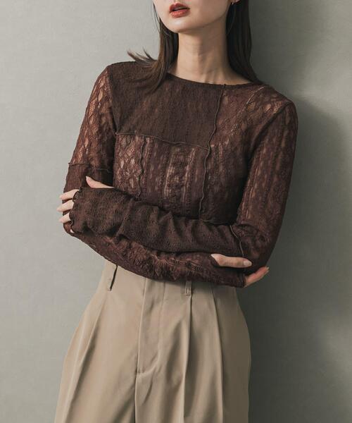 セール】パッチワークレーストップ（Tシャツ/カットソー）｜SENSE OF