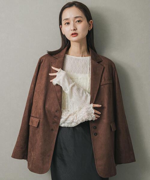 SENSE OF PLACE by URBAN RESEARCH（センスオブプレイスバイアーバンリサーチ）の「パッチワークレーストップ（Tシャツ/カットソー・レディース・アイボリー/ブラック/ブラウン・ONE）」の5枚目の写真