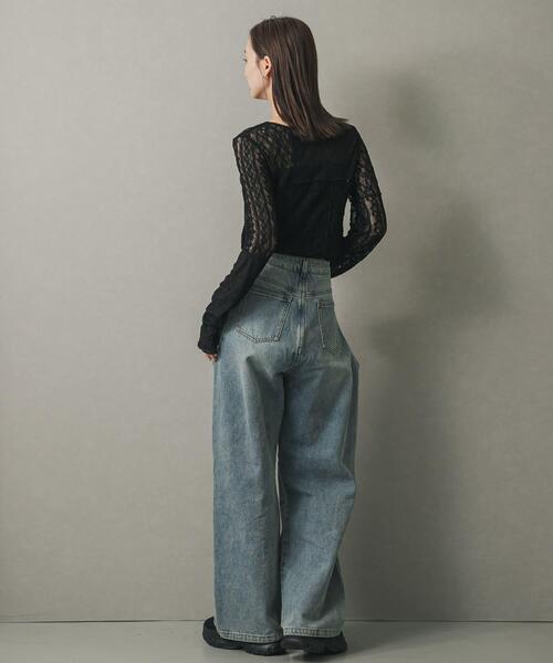 SENSE OF PLACE by URBAN RESEARCH（センスオブプレイスバイアーバンリサーチ）の「パッチワークレーストップ（Tシャツ/カットソー・レディース・アイボリー/ブラック/ブラウン・ONE）」の18枚目の写真