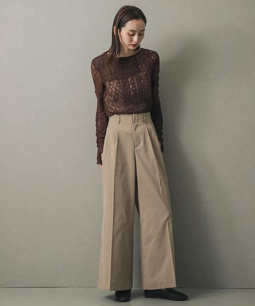 SENSE OF PLACE by URBAN RESEARCH（センスオブプレイスバイアーバンリサーチ）の「パッチワークレーストップ（Tシャツ/カットソー・レディース・アイボリー/ブラック/ブラウン・ONE）」の12枚目の写真